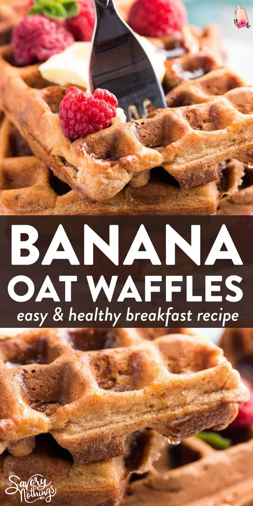 Healthy Banana Oatmeal Waffles Savory Nothings