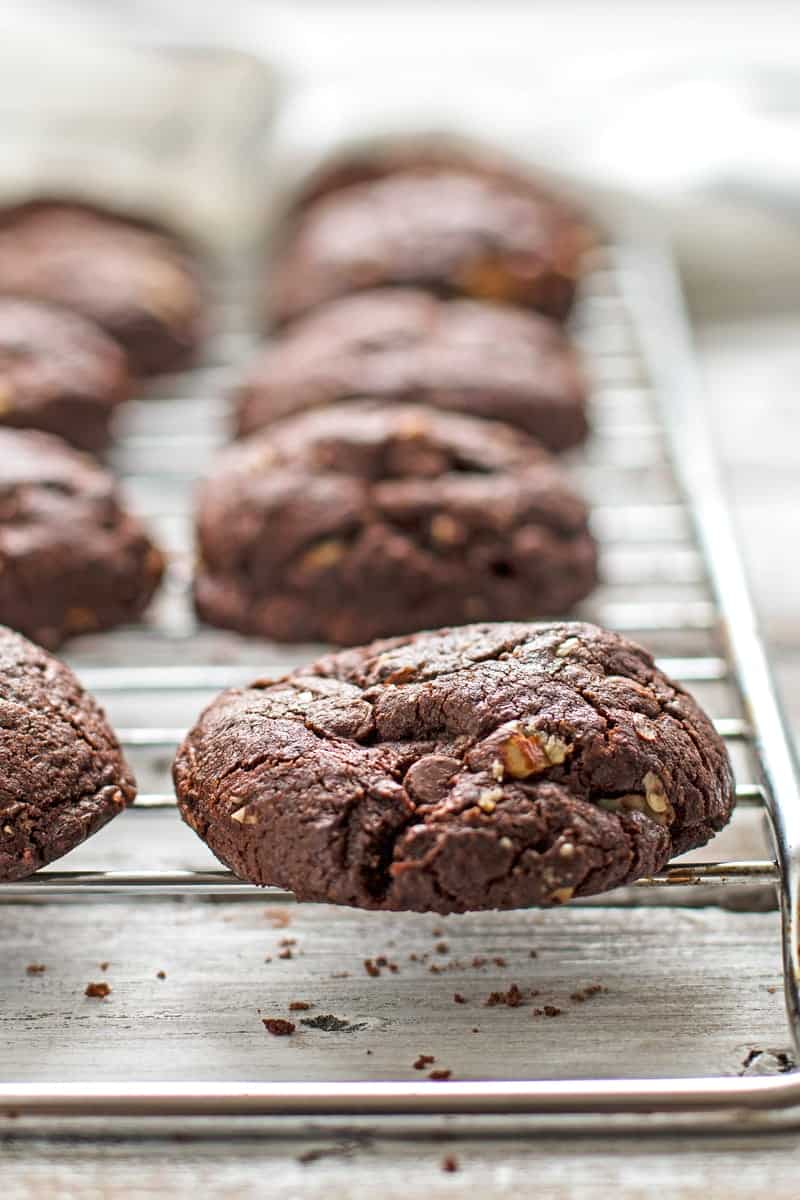 Double Chocolate Cookies with Hazelnuts {aka Nutella Cookies!}