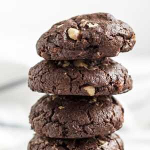 Close up of hazelnut cookies