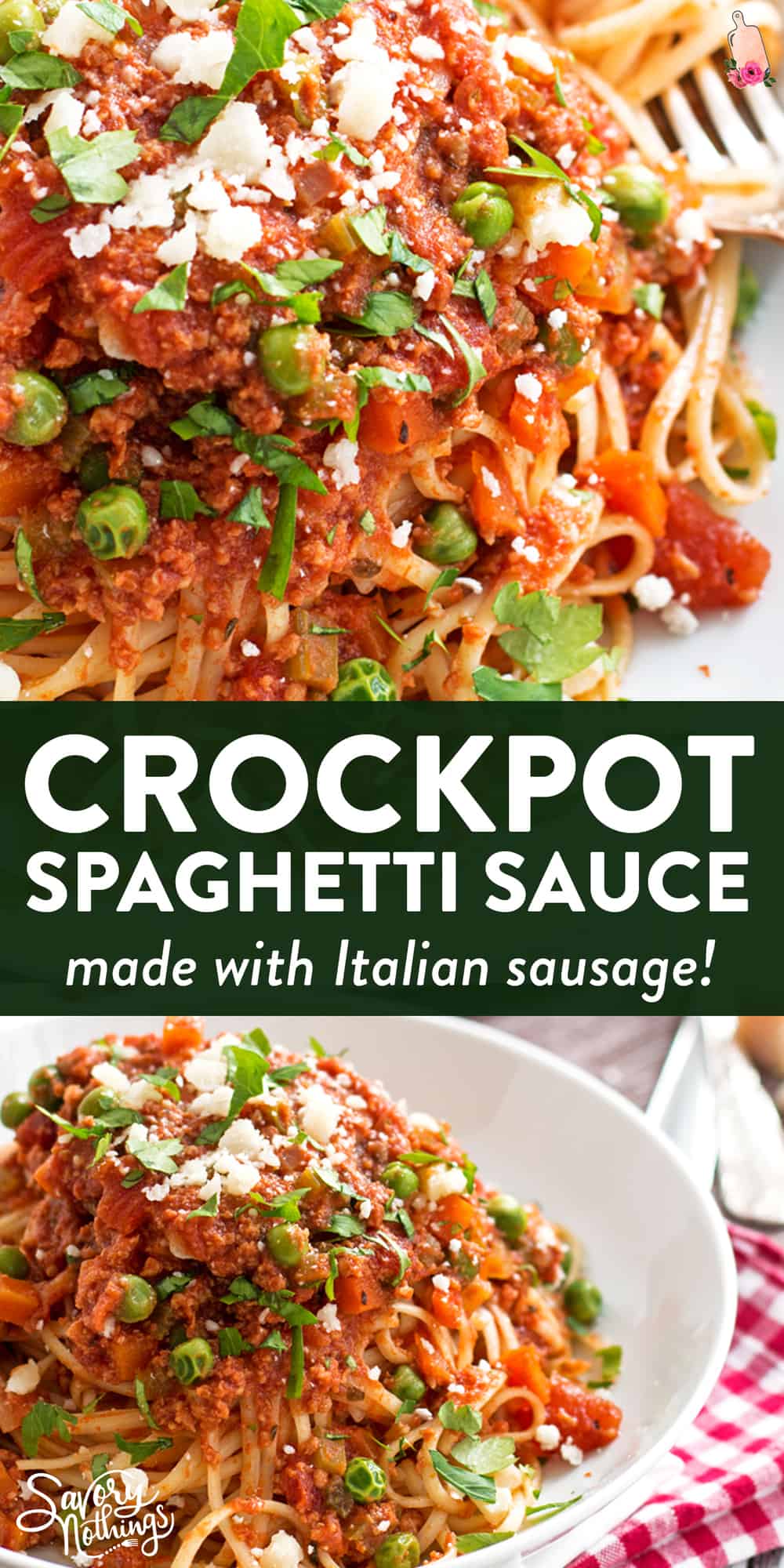 Slow Cooker Italian Sausage Pasta Sauce Savory Nothings