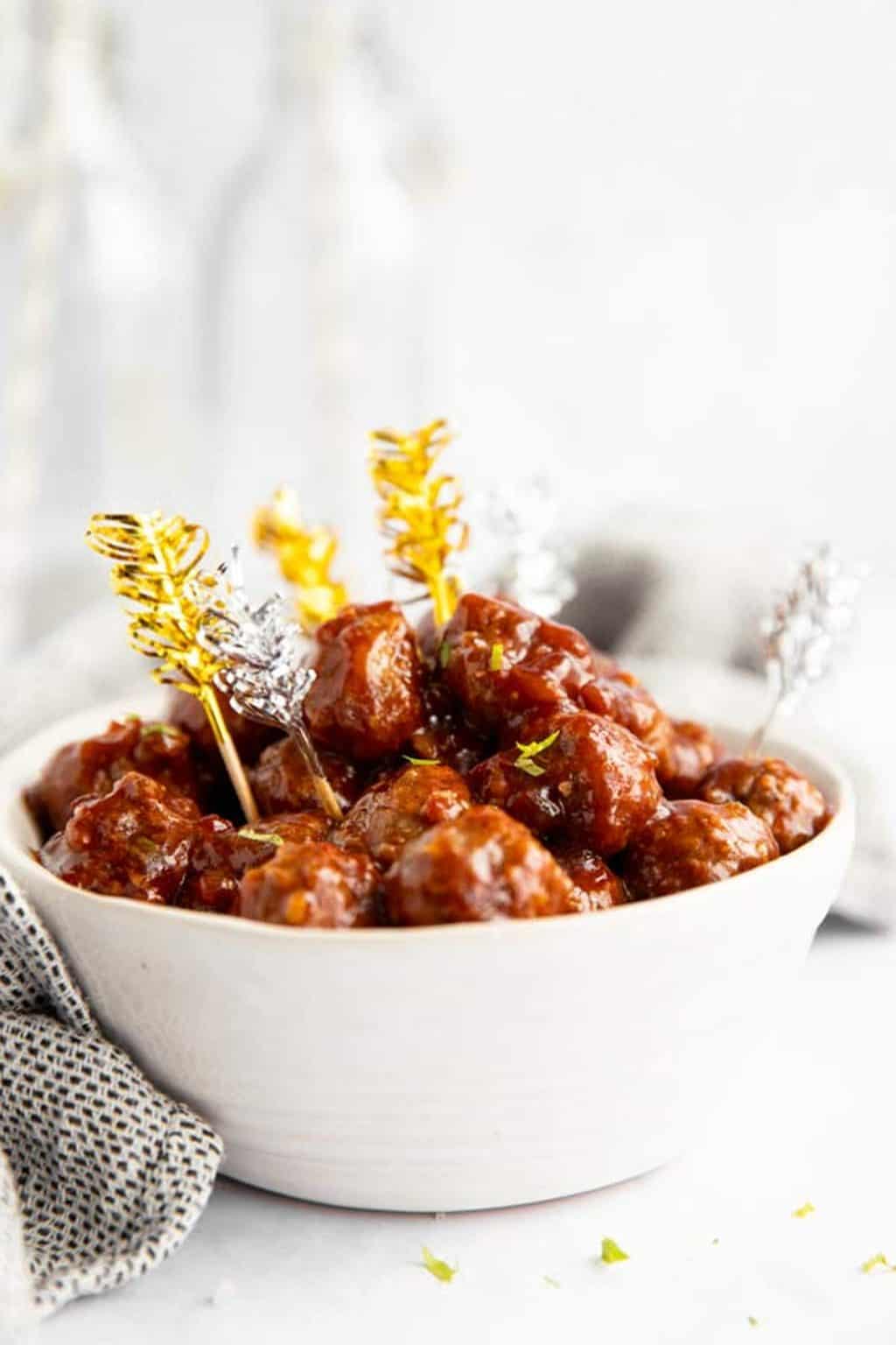 Sticky BBQ Slow Cooker Meatballs Recipe Savory Nothings
