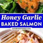 Honey Garlic Salmon Baked in Foil Image Pin