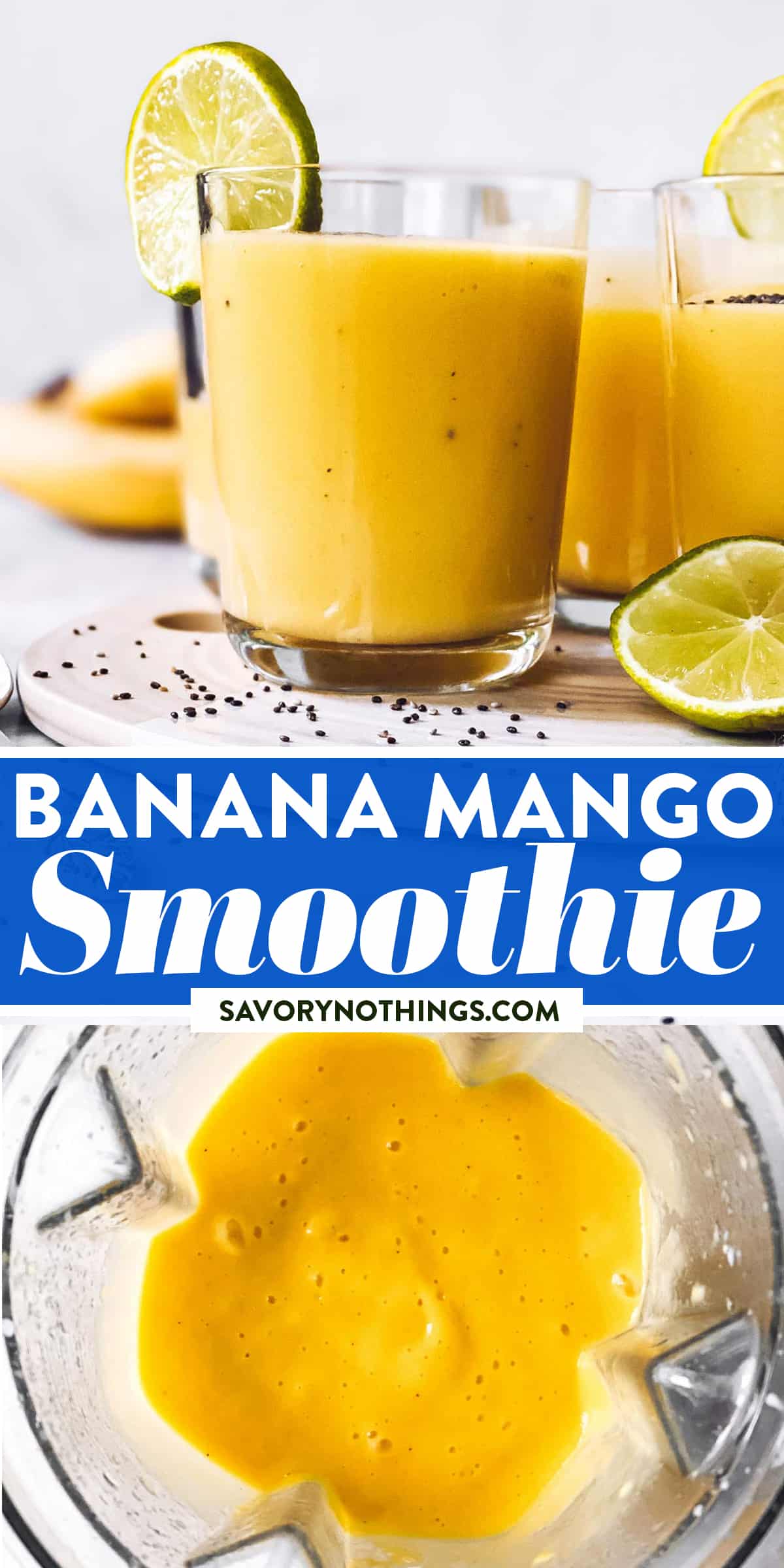 Banana Mango Smoothie (Dairy Free & Vegan) Savory Nothings
