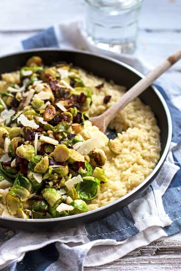 Risotto with Bacon and Brussels Sprouts Recipe