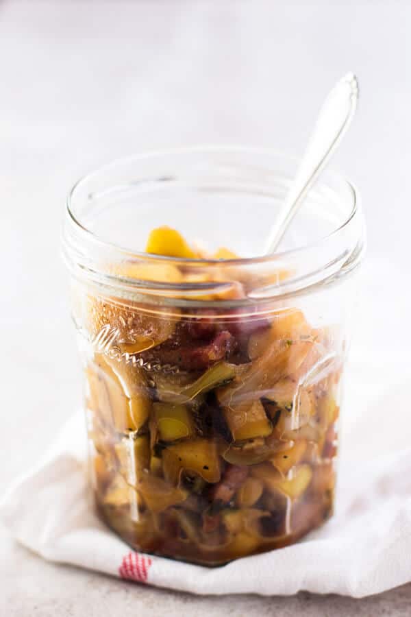 Apple Bacon Compote in a jar