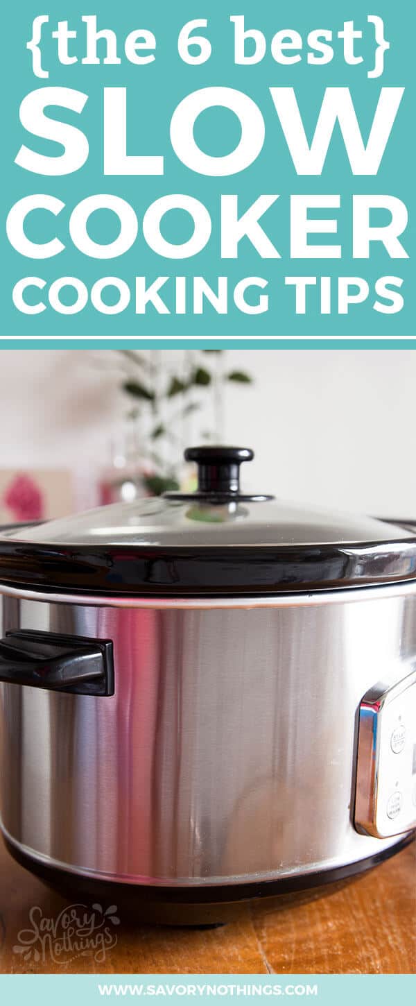 Cooking with a slow cooker can be an absolute dinner saver on busy nights! But do you know how to make it even quicker and easier? I have rounded up my six favorite slow cooker cooking tips, perfect for your busy life as a mom with little kids at home. They will make your crock pot more efficient, safer and even easier than it already is! Click through now to learn how to use your crockpot the right way to save time, make sure your meals turn out + never have a slow cooker dinner fail again!