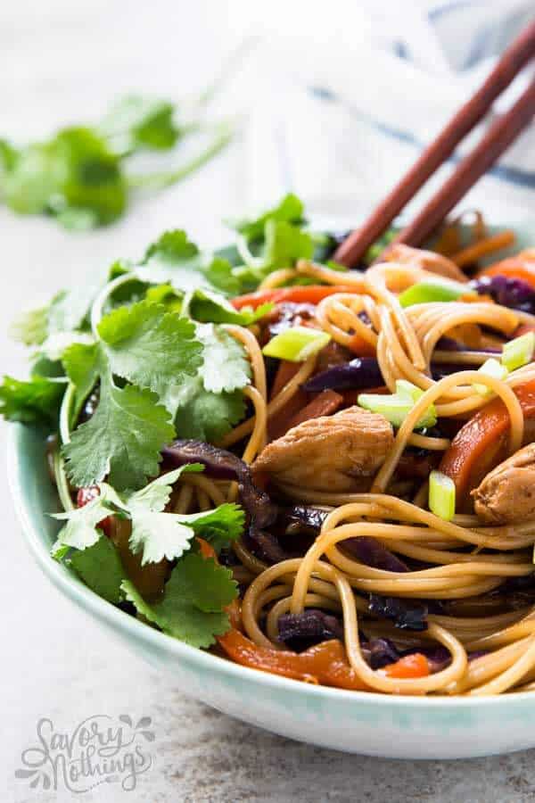 Honey Garlic Chicken Stir Fry Noodles Recipe