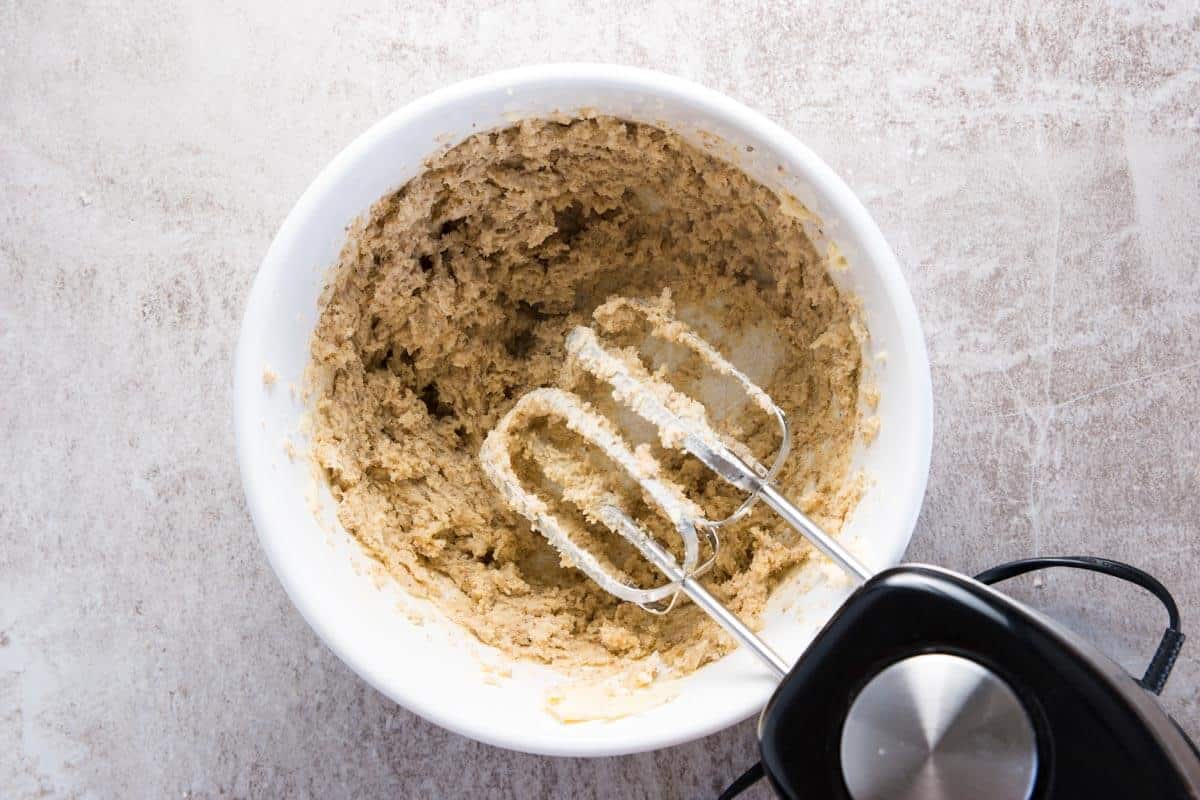 creamed sugar and butter for oatmeal cookies