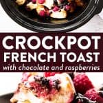 photo collage of crockpot French toast