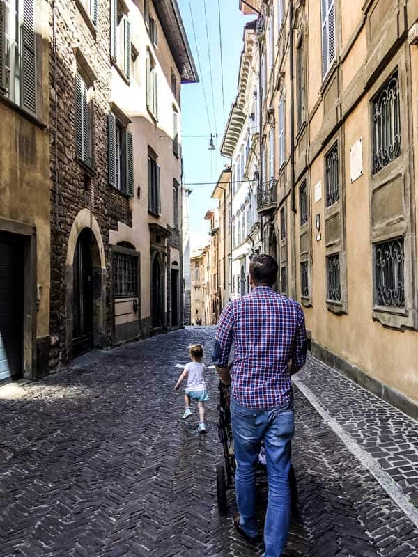 Exploring Bergamo, Italy on foot.