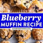 Blueberry Muffins Image Pin