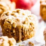 apple muffin on parchment