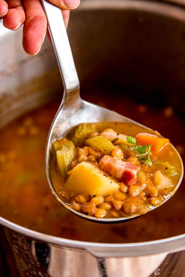Pressure Cooker Lentil Soup 30 Minute Meal Savory Nothings