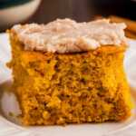maple pumpkin cornbread on a plate