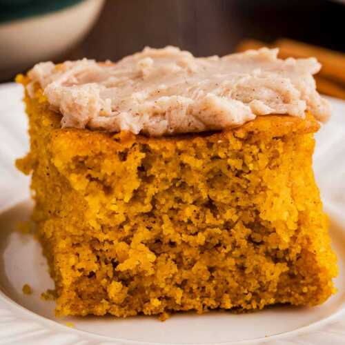 maple pumpkin cornbread on a plate