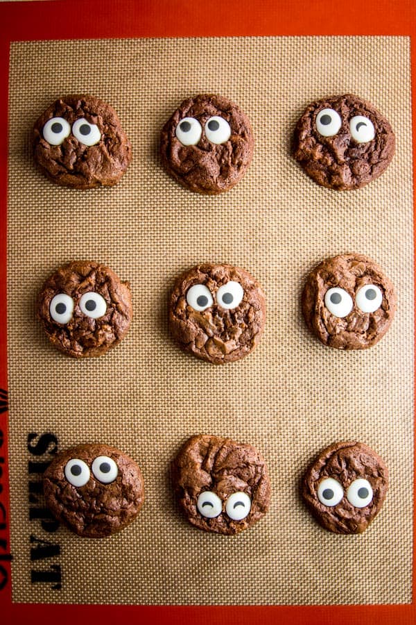 Make some cute monster cookies for Halloween this year! They are SO easy to make, your kids will love helping!