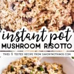 Instant Pot Mushroom Risotto Pin 1