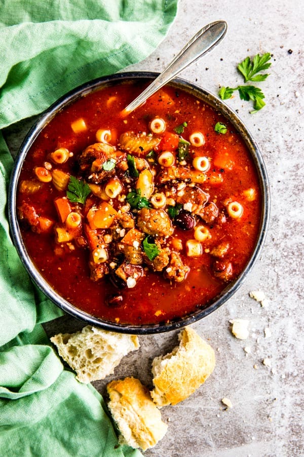 Hearty Pasta Fagioli Soup Recipe | Savory Nothings