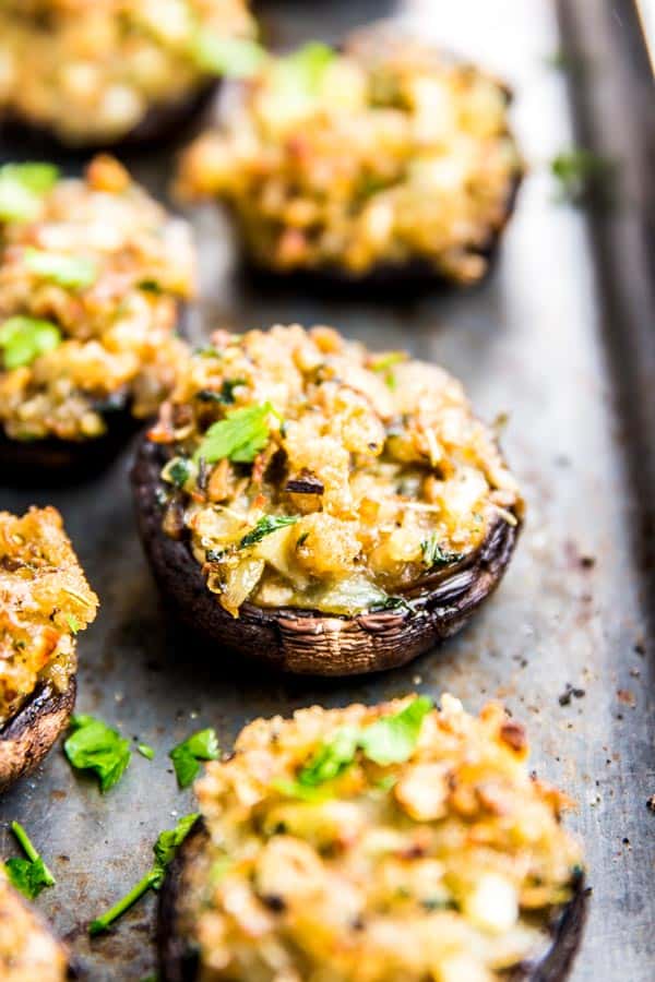 Easy Stuffed Mushrooms with Garlic and Parmesan