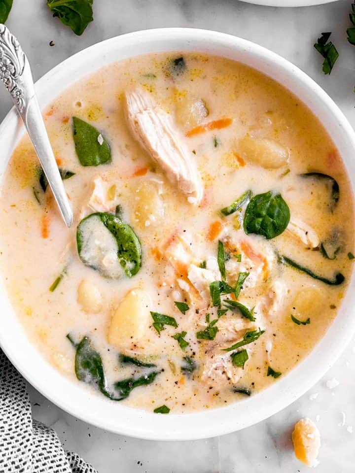 Instant Pot Chicken Gnocchi Soup Recipe | Savory Nothings
