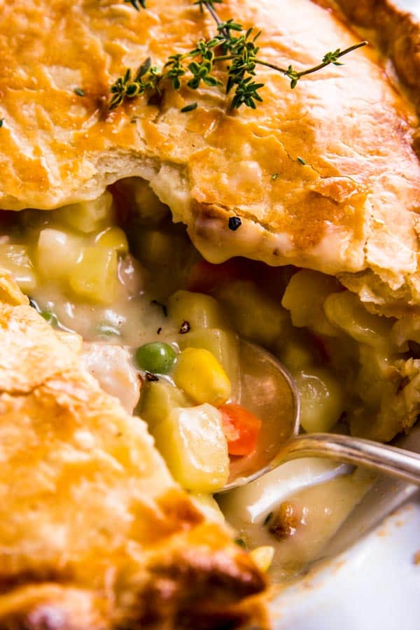 Chicken pot pie filling.