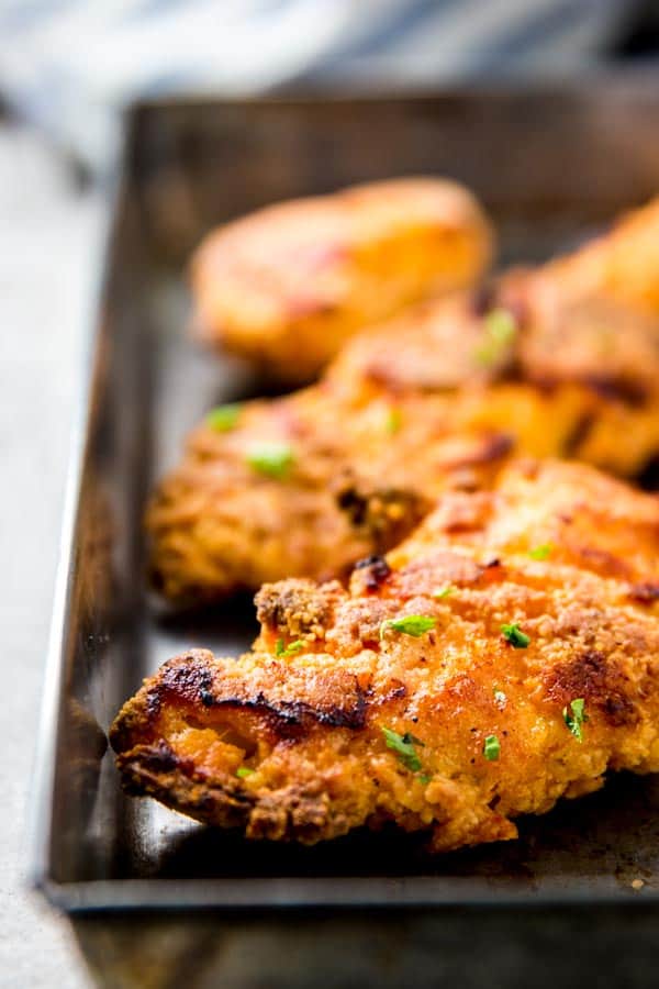 Truly Crispy Buttermilk Oven Fried Chicken | Savory Nothings