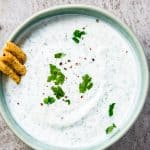 Greek yogurt ranch dip photo - landscape format