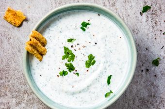 Greek yogurt ranch dip photo - landscape format