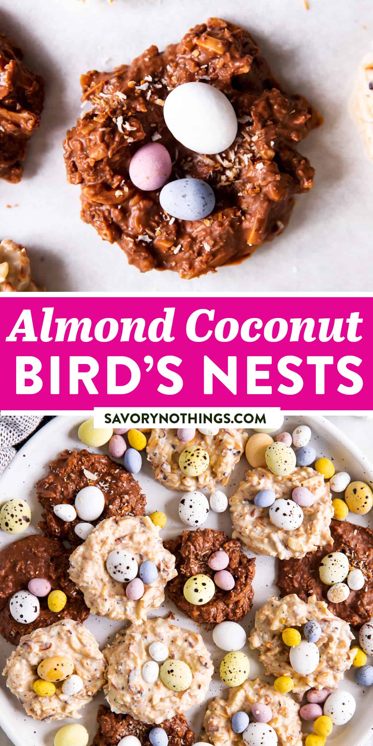 No Bake Bird's Nest Cookies Recipe Savory Nothings