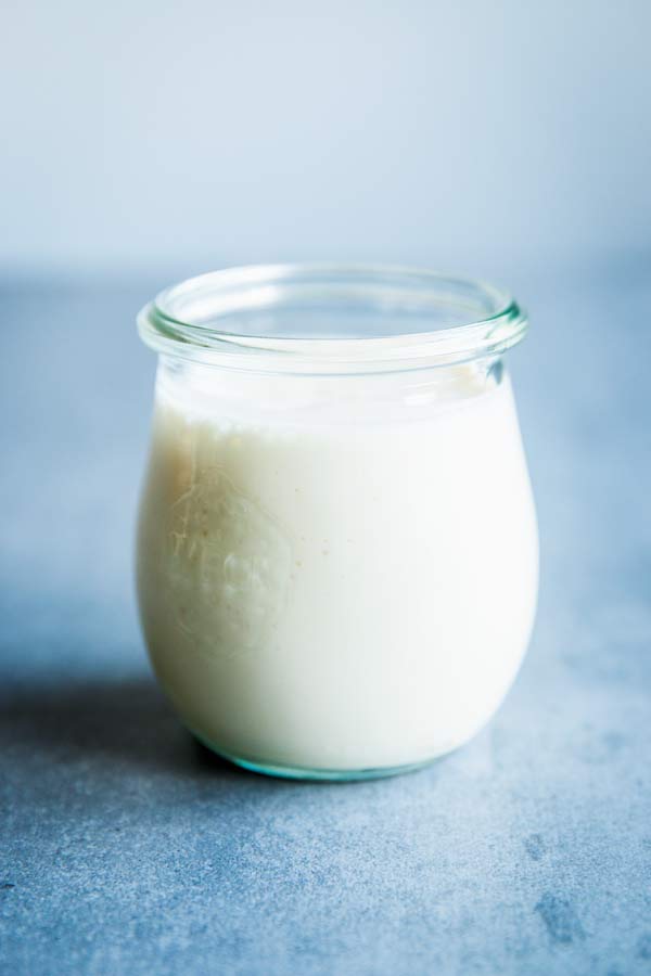 Greek Yogurt Fruit Salad Dressing in a Weck jar.