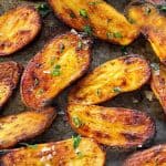 close up photo of roasted fingerling potatoes