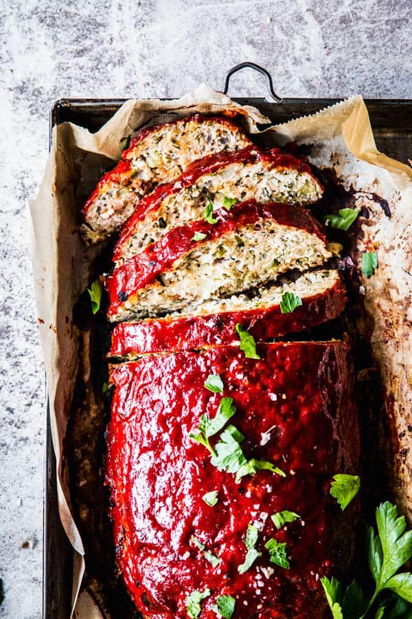 close up photo of turkey meatloaf