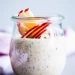 apple cinnamon overnight oats in a glass jar