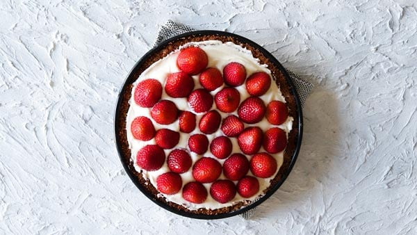 No bake strawberry ie in the making