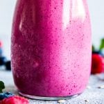 close up photo of berry smoothie