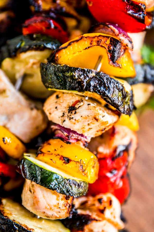greek chicken kabob from the grill