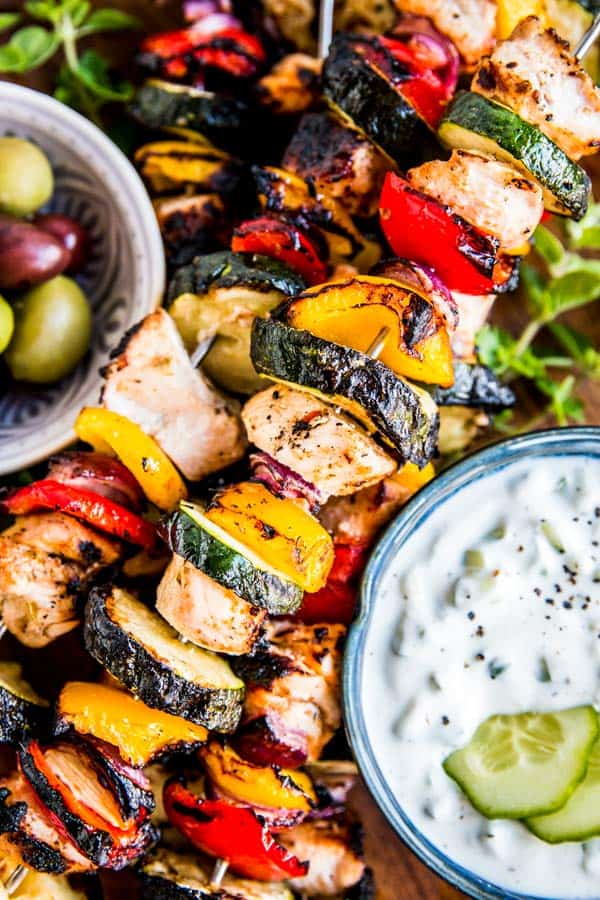 Greek Chicken Kabobs Savory Nothings
