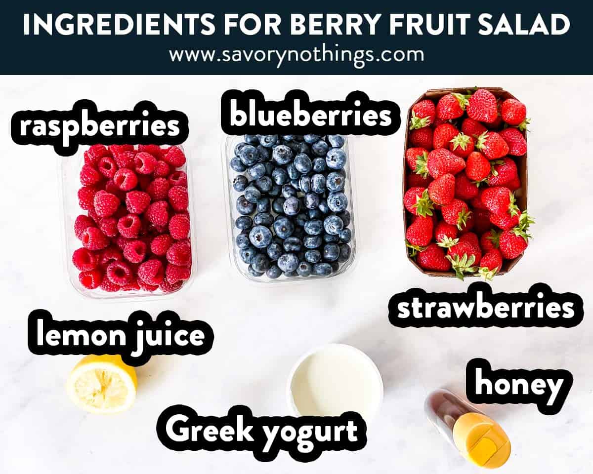 ingredients for berry salad