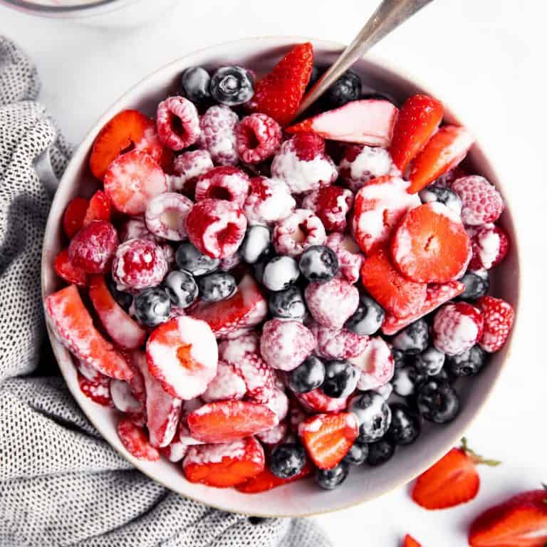 Greek Yogurt Berry Fruit Salad Savory Nothings