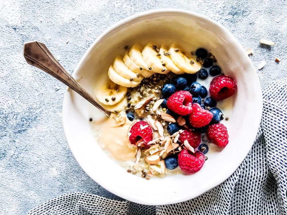 Quinoa Breakfast Bowl with Berries Savory Nothings