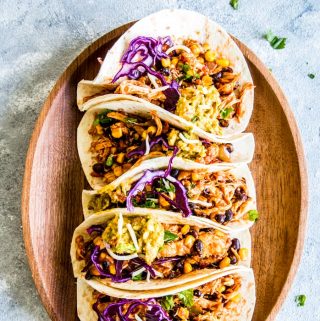 Southwestern Crockpot Chicken Tacos Image SQ