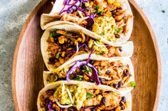 Southwestern Crockpot Chicken Tacos Image SQ