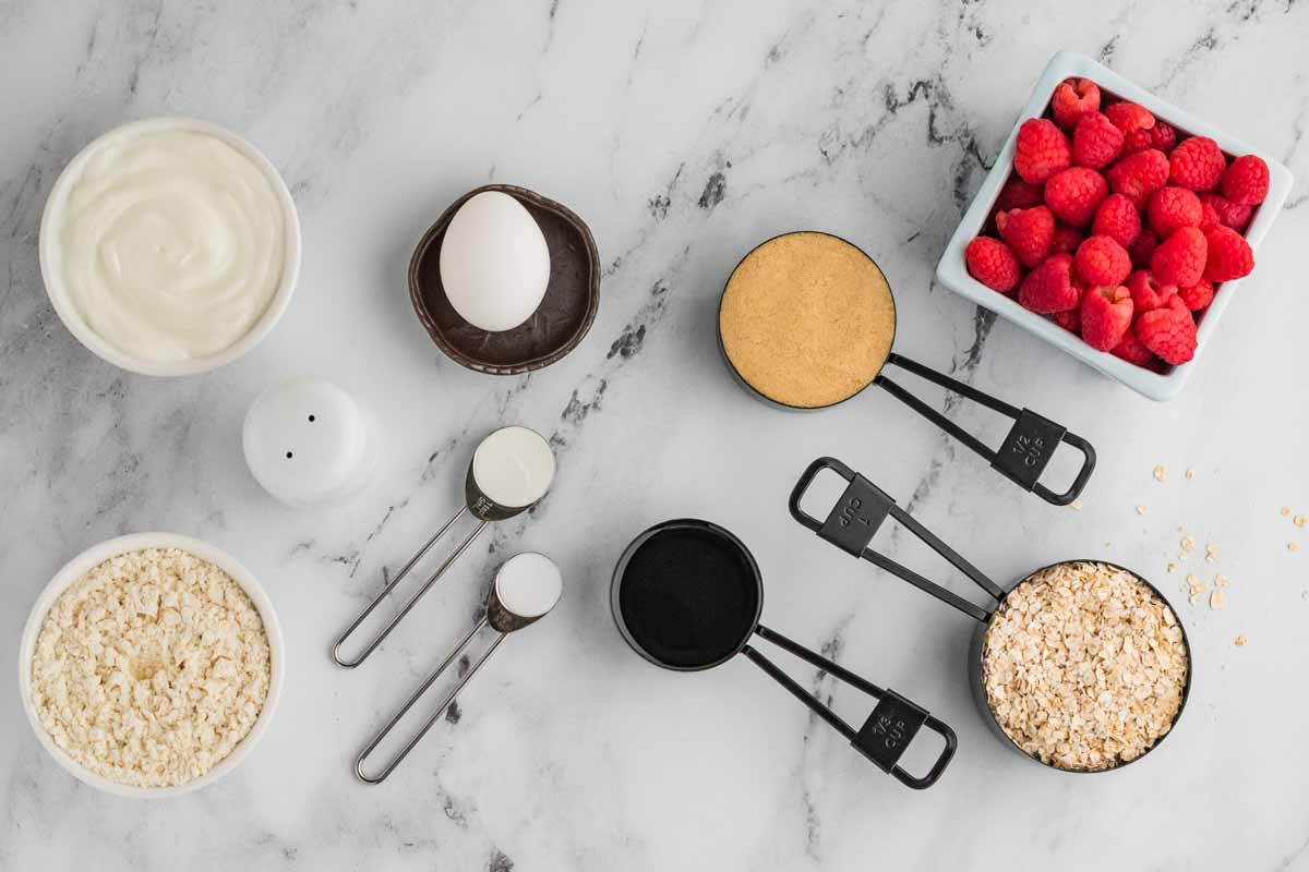raspberry oatmeal muffins ingredients
