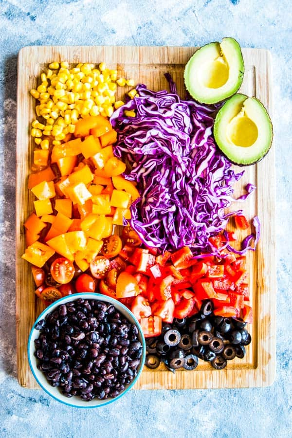 ingredients for chicken taco salad