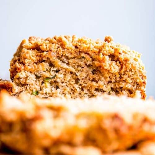 sliced cinnamon crunch zucchini bread