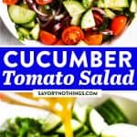 Cucumber Tomato Salad Image Pin