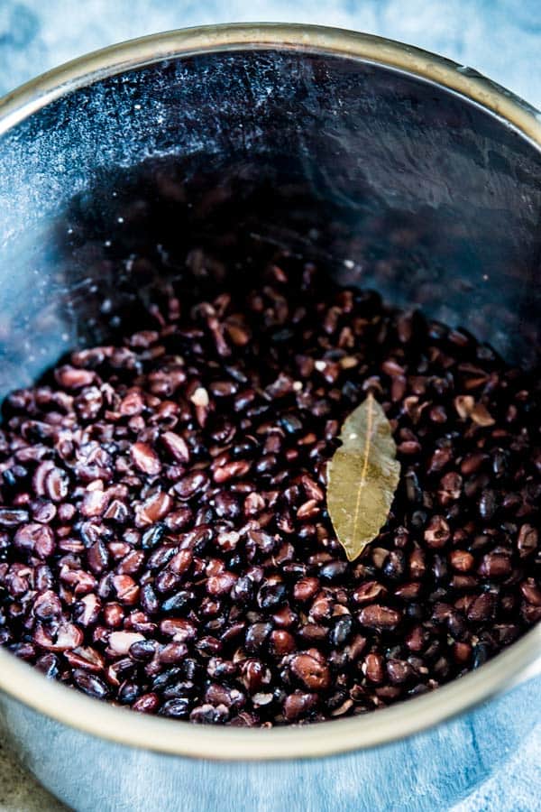 black beans in the pressure cooker
