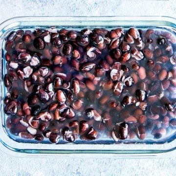instant pot black beans in a freezer container
