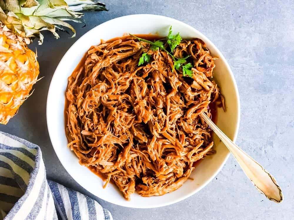 Slow Cooker Pineapple BBQ Pulled Pork Savory Nothings