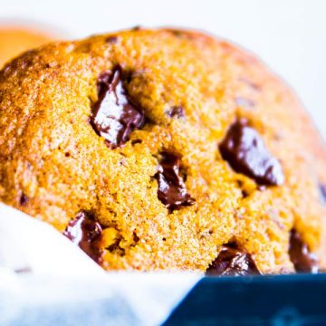 pumpkin chocolate chip cookie in a box